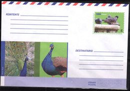 POSTAL STATIONERY, MINT, PREPAID ENVELOPE, FAUNA, BIRDS, PIGEONS, PEACOCKS - Pavos Reales