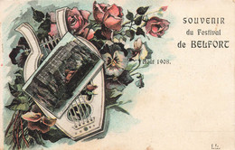 CPA Souvenir Du Festival De Belfort - LL - Aout 1908 - Carte Multivues - Belfort - City