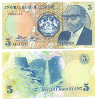 LESOTHO 5 Maloti 1989 P-10 UNC - Lesotho