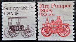 Timbres Des Etats-Unis 1981 -1984 Transportation Issue - Coil Stamps  Stampworld  N° 1648 Et 1649 - Usados