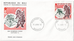 140 - MALI - Enveloppe 1er Jour - 10 Janvier 1972 - Jeux Olympiques D'hiver - Mali (1959-...)