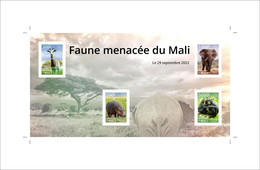 MALI 2022 DELUXE PROOF - FAUNA FAUNE HIPPOPOTAMUS HIPPOPOTAME APES MONKEYS SINGES CHIMPANZEE CHIMPANZE ELEPHANTS GAZELLE - Mali (1959-...)