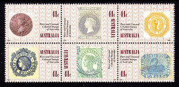 AUSTRALIA - 1990 STAMP ANNIVERSARY SET (6V) IN BLOCK FINE MNH ** SG 1247-1252 - Nuovi
