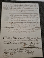 Papier Timbre MONTBELIARD 1813 Etat De La Viande Fourniture  Par Le Boucher Service Hôpital Militaire - Lettres & Documents