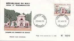 159 - MALI - Enveloppe 1er Jour - 23 Novembre 1970 - Chambre De Commerce De Bamako - Mali (1959-...)