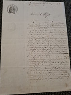Papier Timbre FOUSSEMAGNE 1855 Mr BORDES Domicilié à BRETAGNE Canton Delle Acte De Secours Rivière ST NICOLAS Noyade - Covers & Documents