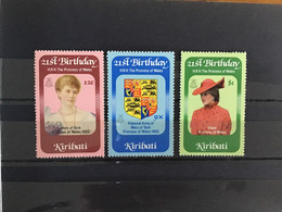 Kiribati 1982 Princess Diana 21st Birthday Mint SG 183-5 Mi 402-4 Sc 404-6 - Kiribati (1979-...)