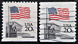 Timbres Des Etats-Unis 1981 Flag Over Supreme Court 16 Stampworld  N°  1697 Et 1697A - Usados