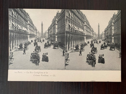 Paris. - La Rue Castiglione Et La Colonne Vendôme. LL. N°19 - Cartes Stéréoscopiques