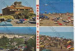 CARTOLINA  MARINA DI BIBBONA,LIVORNO,TOSCANA,MARE,SOLE,ESTATE,VACANZA,SPIAGGIA,LUNGOMARE,IMPERO ROMANO,VIAGGIATA 1982 - Livorno