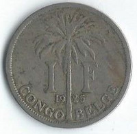 M545 - BELGISCH CONGO - 1 FRANC 1925 - 1910-1934: Albert I