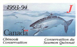 242r) BC Wildlife Cons Salmon Fish BCF5a 1993 Junior For Children Under 16 - Cartas & Documentos