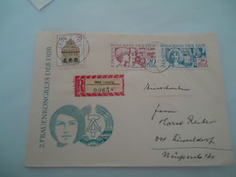 GERMANY    DDR REGISTERED  COVER  CONGRESS WOMENS - Sin Clasificación
