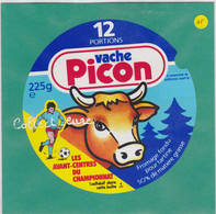 A1706  FROMAGE FONDU VACHE PICON 12 PORTIONS FOOTBALL 225gr - Fromage