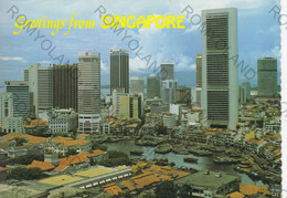 Delcampe - CARTOLINA  SINGAPORE,GREETINGS FROM SINGAPORE,VIAGGIATA 1981 - Singapur