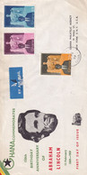NIGERIA 1960 ABRAHAM LINCOLN SET REGD. FDC COVER NEW YORK. - Ghana (1957-...)