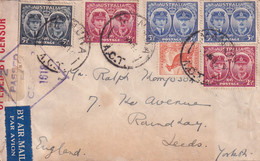 AUSTRALIA 1945 CENSORED COVER TO ENGLAND. - Lettres & Documents