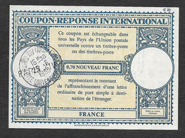 France Coupon-réponse International 0,70 Nouveau Franc Paris XIV Cité Universitaire 1960 IRC Int Reply Coupon C22 - Buoni Risposte