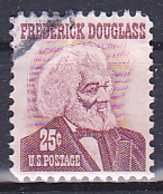 Timbre Des USA 25 Cents Brun Frederick Douglass Oblitéré - Usados