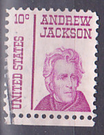 Timbre Des USA 10 Cents Rose Andrew Jackson Oblitéré - Usados