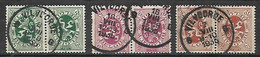 OCB Nr KP6 + KP9 + KP10 Leeuw Lion - Centrale Stempel Vilvoorde - Tête-bêche [KP] & Interpanneaux [KT]