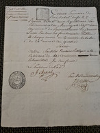 Papier Timbre SAINTE MARIE AUX MINES AN 4 SERMENT STACKLER NOTAIRE DE RIBEAUVILLE SIGNATURE CHENAL HERALDIQUE - Lettres & Documents