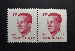 Belgie Belgique - 1986 - OPB/COB N° 2203 ( 2 Values )  Koning Boudewijn  Type Velghe  13 F - Postfris - 1981-1990 Velghe