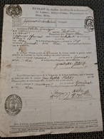 Papier Timbre COLMAR AN 3 EXTRAIT DE DECES HERALDIQUE VALENTIN GRUNINGER MARKIRCH SAINTE MARIE AUX MINES - Lettres & Documents