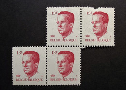 Belgie Belgique - 1986 - OPB/COB N° 2203 ( 3 Values )  Koning Boudewijn  Type Velghe  13 F - Postfris - 1981-1990 Velghe