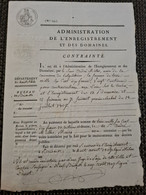 Papier Timbre Enregistrement Et Domaines  VOLGELSHEIM CONTRAVENTION NEUF BRISACH 1807 - Lettres & Documents