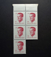 Belgie Belgique - 1986 - OPB/COB N° 2203 ( 5 Values )  Koning Boudewijn  Type Velghe  13 F - Postfris - 1981-1990 Velghe