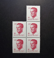 Belgie Belgique - 1986 - OPB/COB N° 2203 ( 5 Values )  Koning Boudewijn  Type Velghe  13 F - Postfris - 1981-1990 Velghe