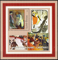 {GB83} Guinea - Bissau 2001 Art Paintings H. Toulouse - Lautrec (2) S/S MNH** - Guinea-Bissau