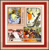 {GB82} Guinea - Bissau 2001 Art Paintings H. Toulouse - Lautrec (1) S/S MNH** - Guinea-Bissau