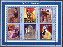 {GB64} Guinea - Bissau 2001 Art Paintings P. Picasso Sheet Of 6 MNH** - Guinea-Bissau