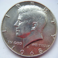 HALF DOLLAR 1/2 $ De 1968 En Argent, Argento, Silber, Silver - 1964-…: Kennedy