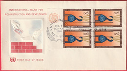 FDC - Enveloppe - Nations Unies - (New-York) (1960) - International Bank For Reconstruction And Development (1) - Lettres & Documents