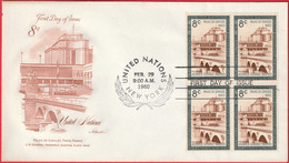 FDC - Enveloppe - Nations Unies - (New-York) (1960) - Palais Chaillot (Paris - France) (1) - Lettres & Documents