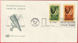 FDC - Enveloppe - Nations Unies - (New-York) (1961) - International Court Of Justice (1) - Brieven En Documenten