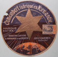 Etiquette Camembert - Marque Extra - Industrie Laitière Du Cotentin à Bricquebec 50 Normandie - Manche   A Voir ! - Fromage