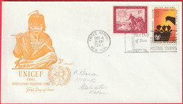 FDC - Enveloppe - Nations Unies - (New-York) (1961) - United Nations Children's Fund (2) - Brieven En Documenten