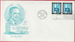 FDC - Enveloppe - Nations Unies - (New-York) (1962) - Dag Hammarskjold (Secretary General) - Lettres & Documents