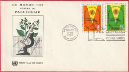 FDC - Enveloppe - Nations Unies - (New-York) (1962) - Le Monde Uni Contre Le Paludisme - Briefe U. Dokumente