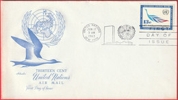 FDC - Enveloppe - Nations Unies - (New-York) (1963) - United Nations Air Mail - Cartas & Documentos