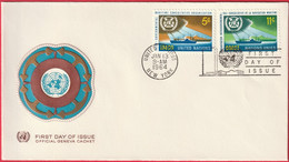 FDC - Enveloppe - Nations Unies - (New-York) (1964) -  Maritime Consultative Organization - Brieven En Documenten