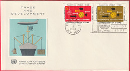 FDC - Enveloppe - Nations Unies - (New-York) (1964) -  Trade And Development - Storia Postale