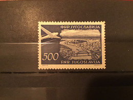 Yugoslavia 1952 Air 500d Blue Mint SG 683c Yv 40 Mi 692 (small Thin) - Aéreo