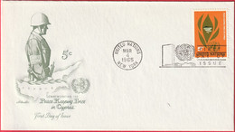 FDC - Enveloppe - Nations Unies - (New-York) (1965) - Peace Keeping Force In Cyprus (1) - Lettres & Documents