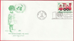 FDC - Enveloppe - Nations Unies - (New-York) (1966) - UNICEF - Briefe U. Dokumente