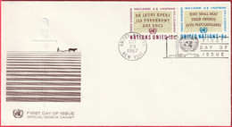 FDC - Enveloppe - Nations Unies - (New-York) (1967) - De Leurs Épées Ils Forgeront Des Socs - Cartas & Documentos